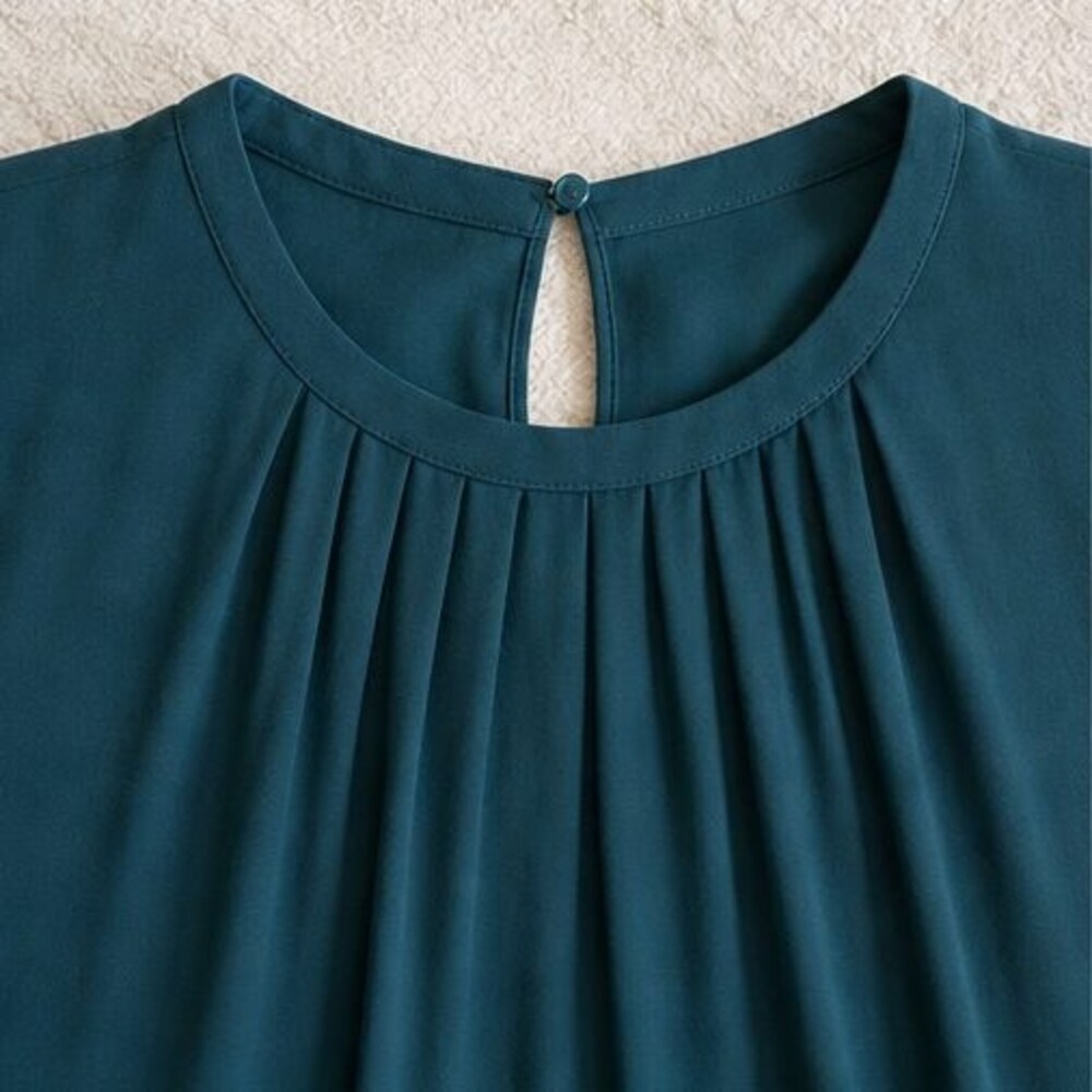 Blue Wrap Blouse - Picture 4 of 6